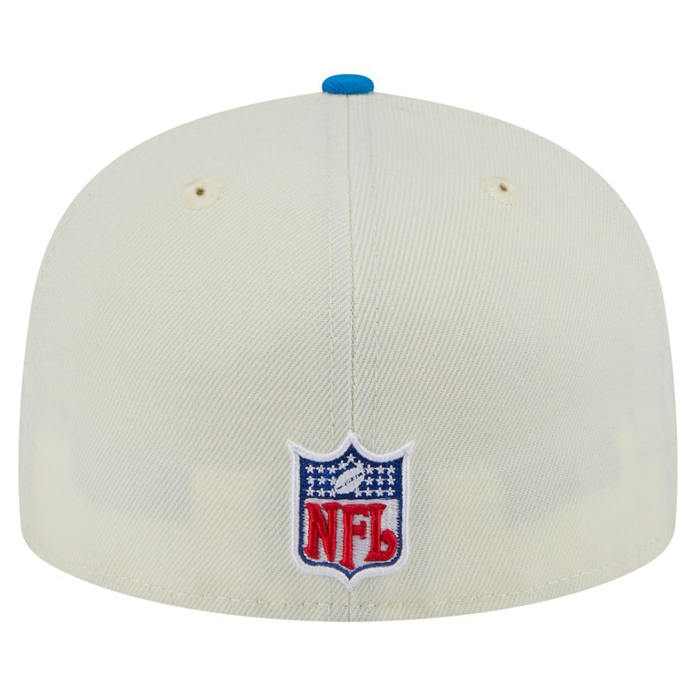Detroit Lions New Era Main 59FIFTY Fitted Hat Cream/Blue | NFL