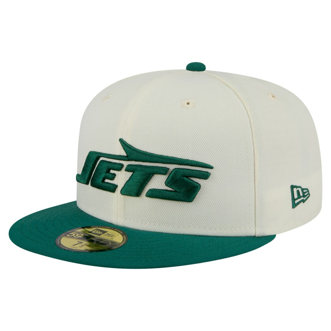 New York Jets New Era Main 59FIFTY Fitted Hat Cream/Green | NFL