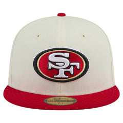 San Francisco 49ers New Era Main 59FIFTY Fitted Hat Cream/Scarlet | NFL