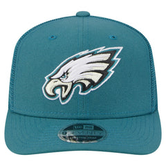 Philadelphia Eagles New Era Main Trucker 9SEVENTY Stretch-Snap Hat Midnight Green | NFL
