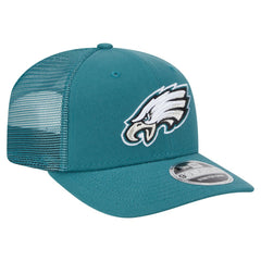 Philadelphia Eagles New Era Main Trucker 9SEVENTY Stretch-Snap Hat Midnight Green | NFL
