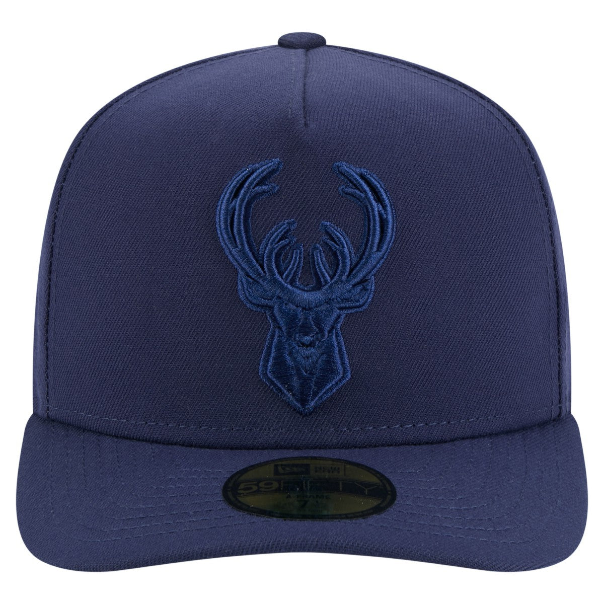 Milwaukee Bucks Colorpack A-Frame Pinch Front 59FIFTY Fitted Hat Navy - NBA