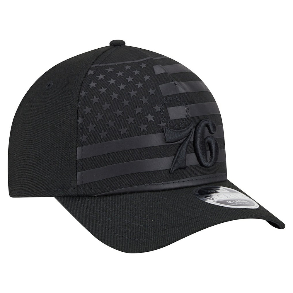 Philadelphia 76ers Game Day Flag A-Frame 9FORTY Adjustable Hat Black - NBA