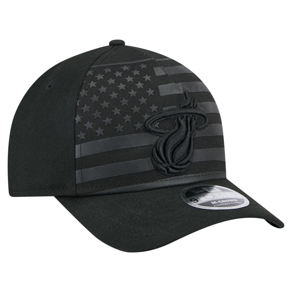 Miami Heat Game Day Flag A-Frame 9FORTY Adjustable Hat Black - NBA