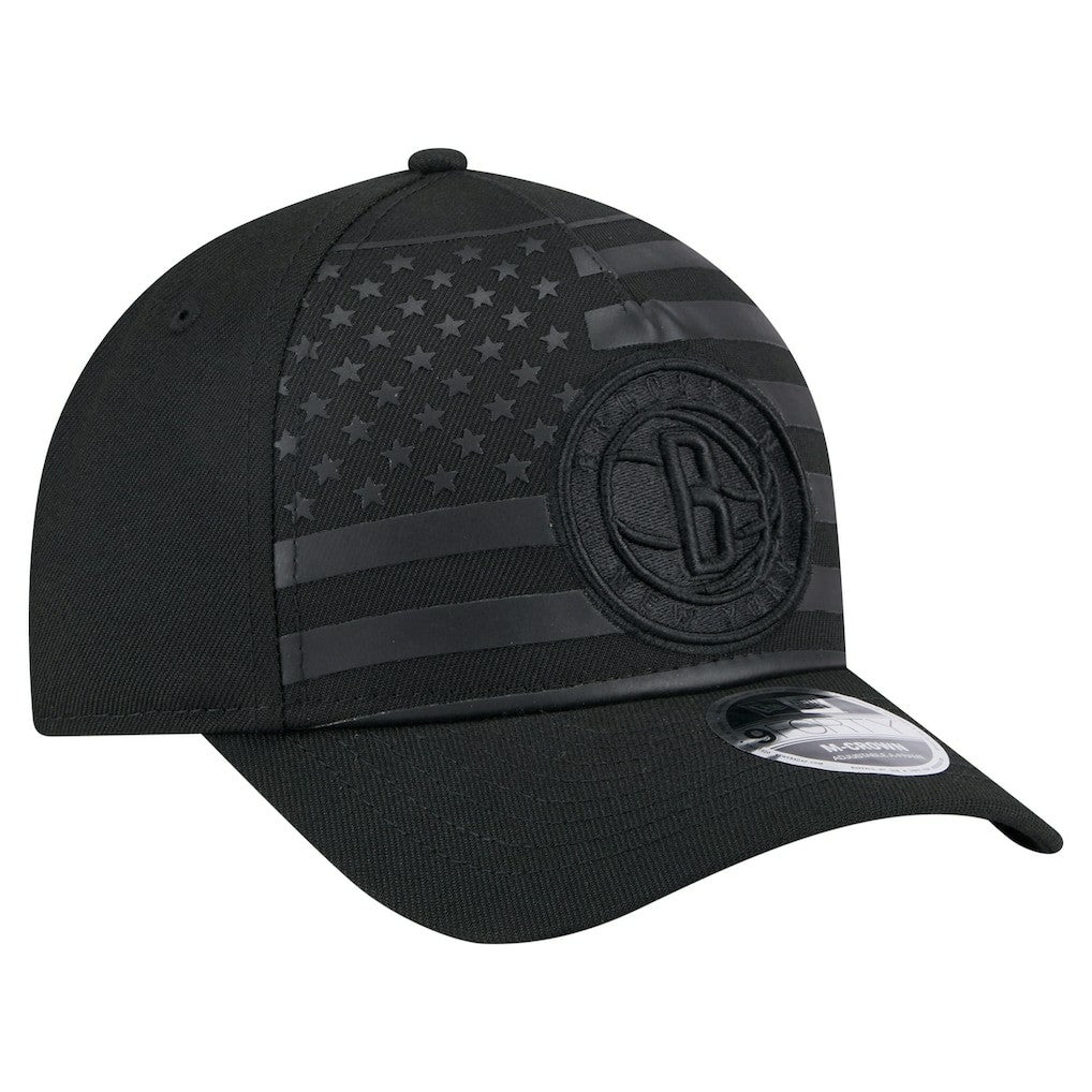 Brooklyn Nets Game Day Flag A-Frame 9FORTY Adjustable Hat Black - NBA