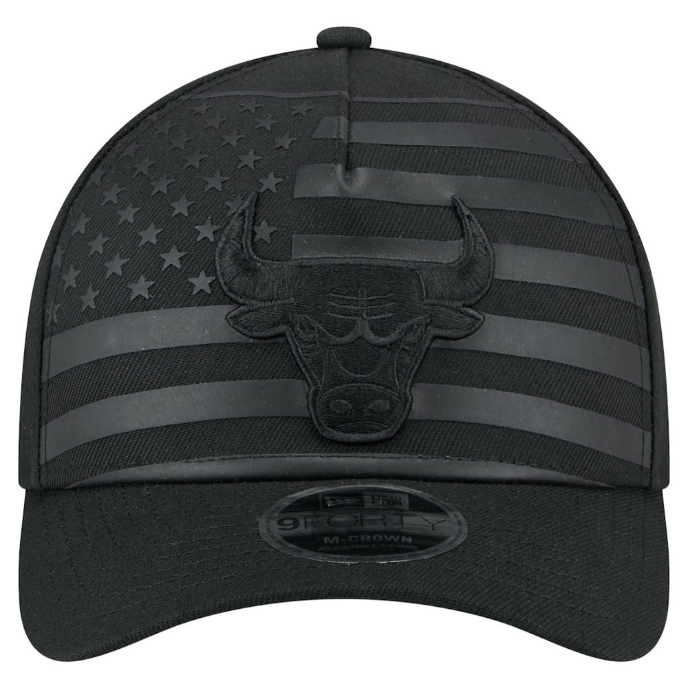 Chicago Bulls Game Day Flag A-Frame 9FORTY Adjustable Hat Black - NBA