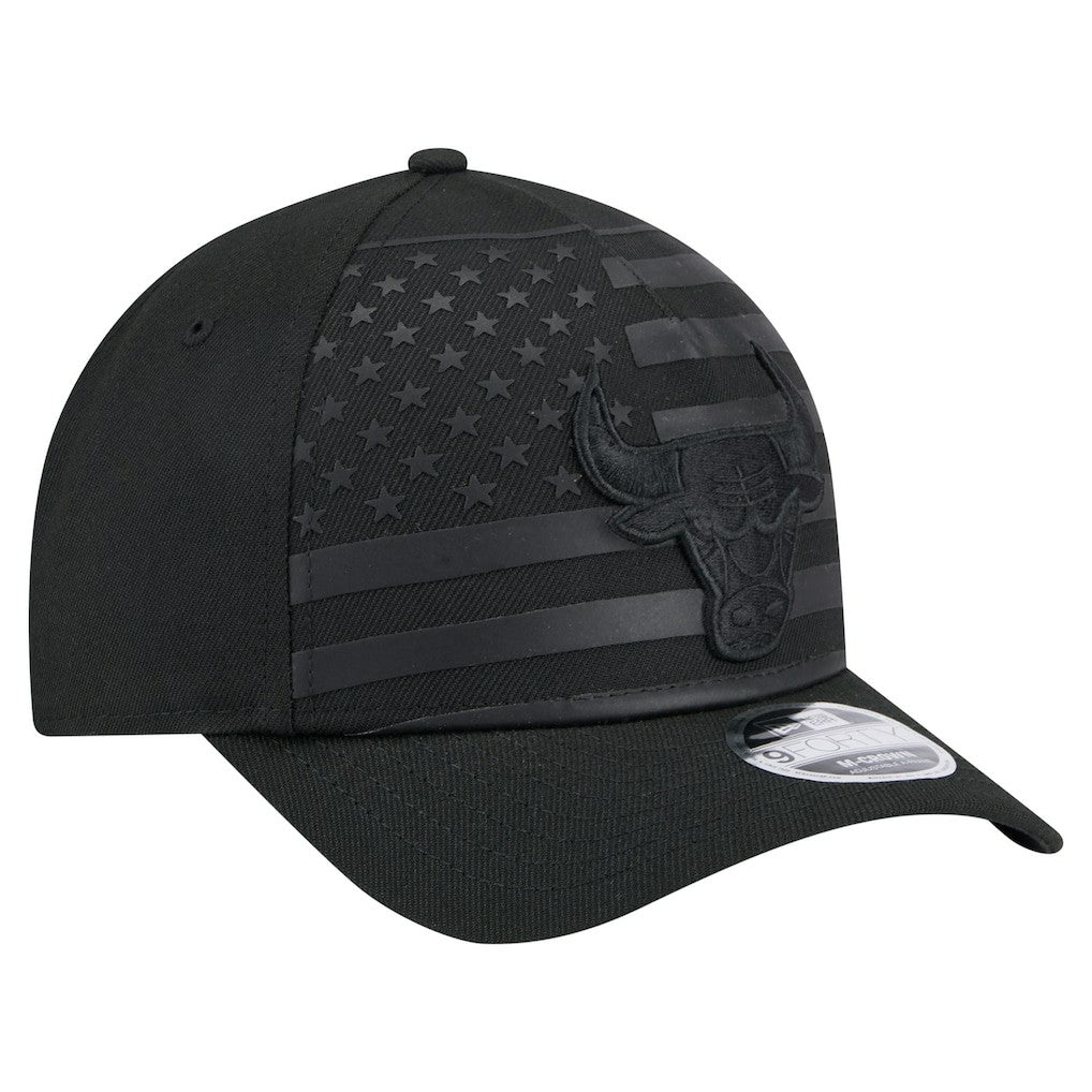 Chicago Bulls Game Day Flag A-Frame 9FORTY Adjustable Hat Black - NBA