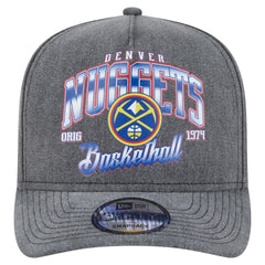 Denver Nuggets Throwback Washed Pre-Curved 9FIFTY Snapback Hat Charcoal - NBA