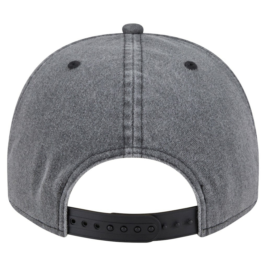 Philadelphia 76ers Throwback Washed Pre-Curved 9FIFTY Snapback Hat Charcoal - NBA