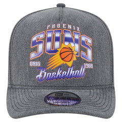 Phoenix Suns Throwback Washed Pre-Curved 9FIFTY Snapback Hat Charcoal - NBA
