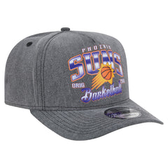 Phoenix Suns Throwback Washed Pre-Curved 9FIFTY Snapback Hat Charcoal - NBA