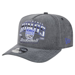 Sacramento Kings Throwback Washed Pre-Curved 9FIFTY Snapback Hat Charcoal - NBA
