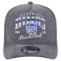 Sacramento Kings Throwback Washed Pre-Curved 9FIFTY Snapback Hat Charcoal - NBA
