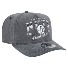 Brooklyn Nets Throwback Washed Pre-Curved 9FIFTY Snapback Hat Charcoal - NBA