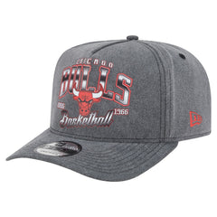 Chicago Bulls Throwback Washed Pre-Curved 9FIFTY Snapback Hat Charcoal - NBA