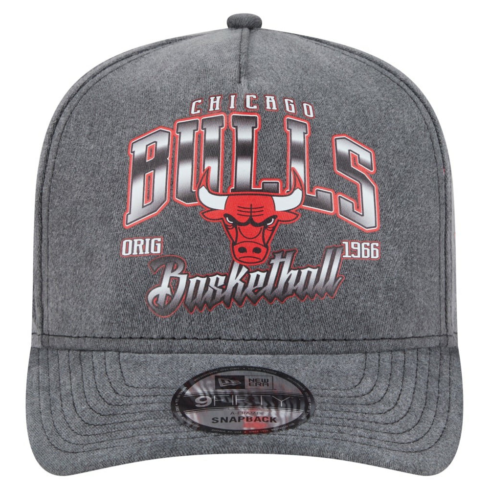 Chicago Bulls Throwback Washed Pre-Curved 9FIFTY Snapback Hat Charcoal - NBA