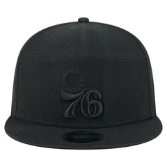 Philadelphia 76ers Adventure Canvas Split Panel 9FIFTY Snapback Hat Black - NBA