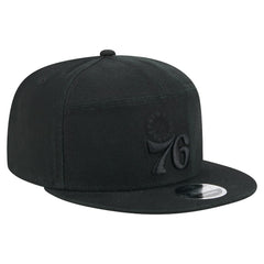 Philadelphia 76ers Adventure Canvas Split Panel 9FIFTY Snapback Hat Black - NBA