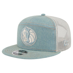 Dallas Mavericks Adventure Denim Split Panel 9FIFTY Snapback Trucker Hat - NBA
