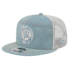 Boston Celtics Adventure Denim Split Panel 9FIFTY Snapback Trucker Hat - NBA