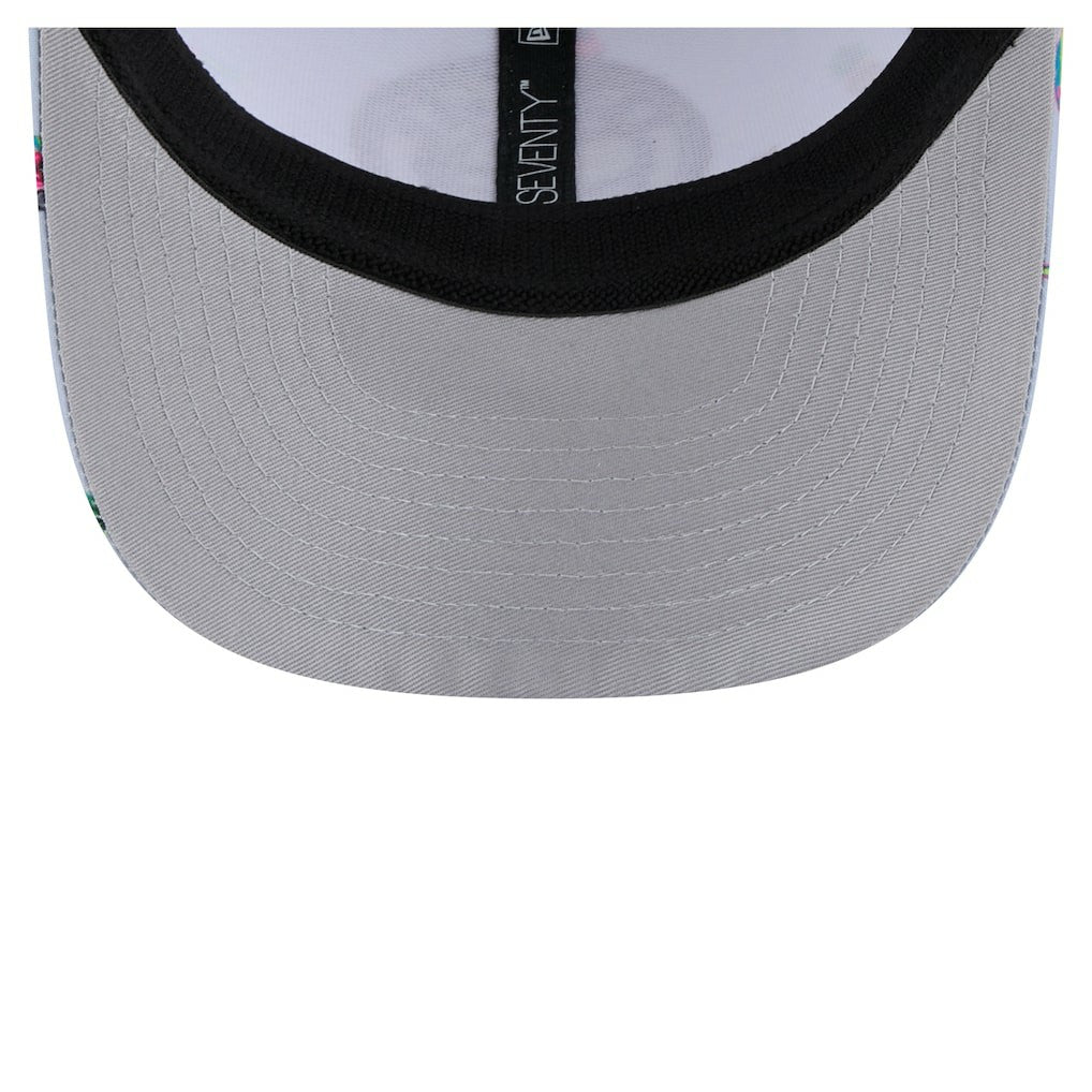 Brooklyn Nets Adventure Aloha Pattern 9SEVENTY Stretch-Snap Hat Light Blue/Gray - NBA