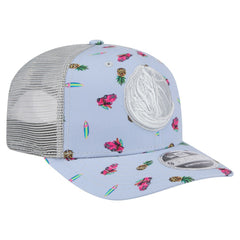 Dallas Mavericks Adventure Aloha Pattern 9SEVENTY Stretch-Snap Hat Light Blue/Gray - NBA