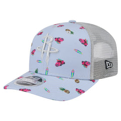 Houston Rockets Adventure Aloha Pattern 9SEVENTY Stretch-Snap Hat Light Blue/Gray - NBA