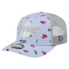 Los Angeles Lakers Adventure Aloha Pattern 9SEVENTY Stretch-Snap Hat Light Blue/Gray - NBA