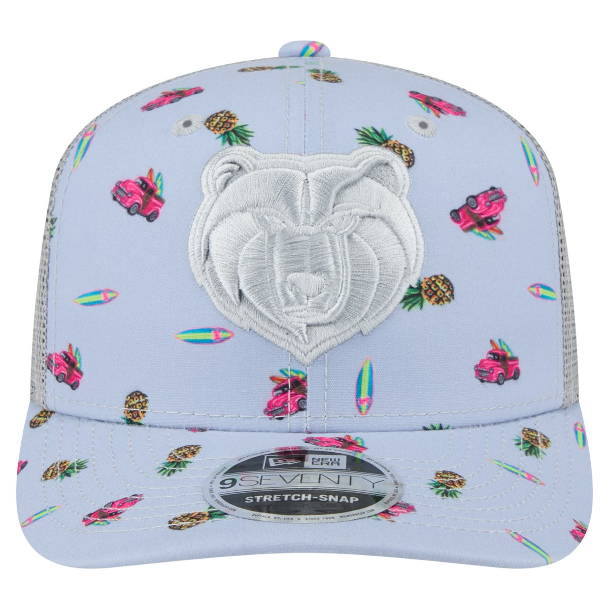 Memphis Grizzlies Adventure Aloha Pattern 9SEVENTY Stretch-Snap Hat Light Blue/Gray - NBA