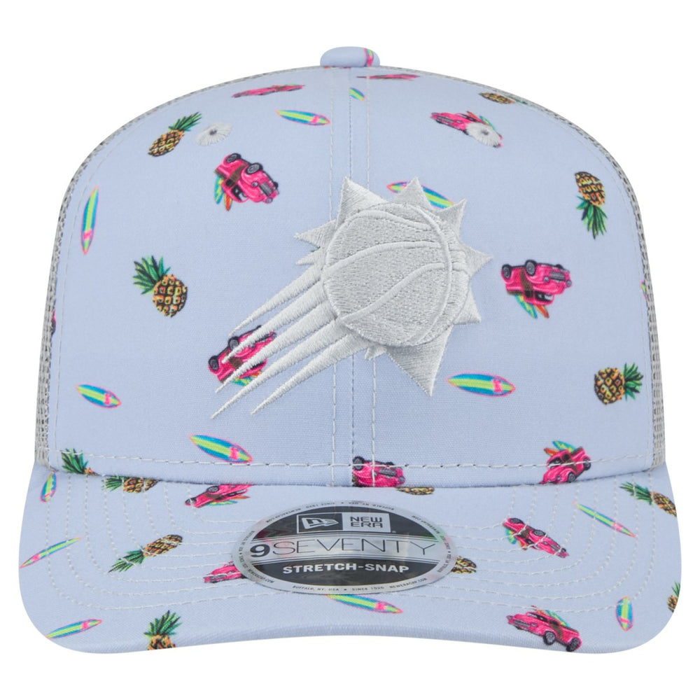 Phoenix Suns Adventure Aloha Pattern 9SEVENTY Stretch-Snap Hat Light Blue/Gray - NBA