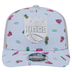 Sacramento Kings Adventure Aloha Pattern 9SEVENTY Stretch-Snap Hat Light Blue/Gray - NBA