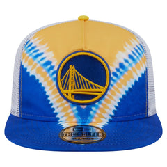 Golden State Warriors Throwback Dye Golfer Snapback Hat Royal/Gold - NBA