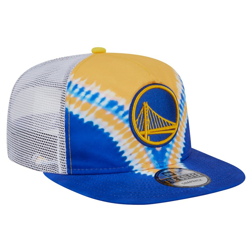 Golden State Warriors Throwback Dye Golfer Snapback Hat Royal/Gold - NBA