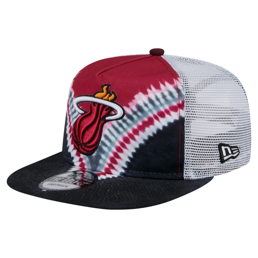 Miami Heat Throwback Dye Golfer Snapback Hat Black/Red - NBA