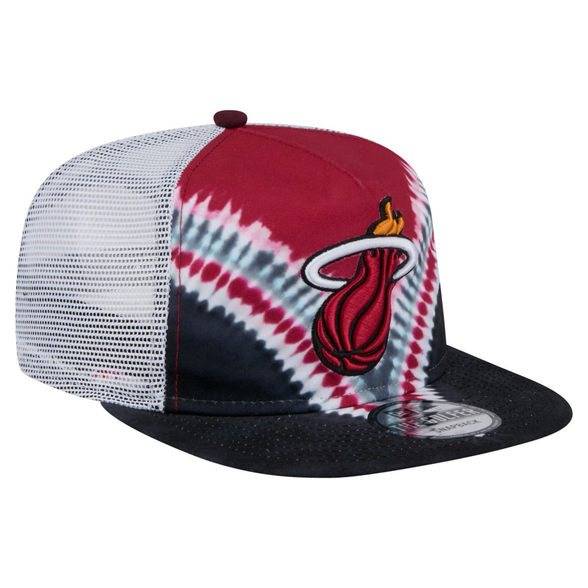 Miami Heat Throwback Dye Golfer Snapback Hat Black/Red - NBA