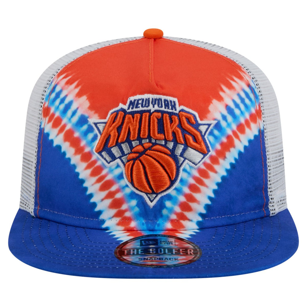 New York Knicks Throwback Dye Golfer Snapback Hat Blue/Orange - NBA