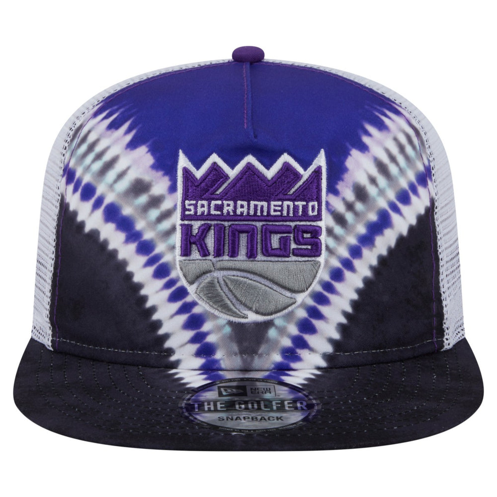 Sacramento Kings Throwback Dye Golfer Snapback Hat Black/Purple - NBA
