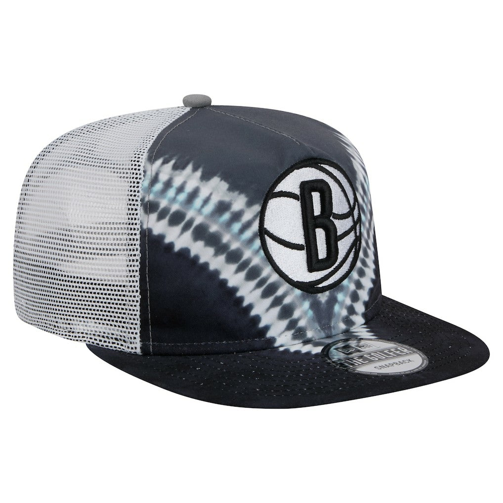 Brooklyn Nets Throwback Dye Golfer Snapback Hat Black/Gray - NBA