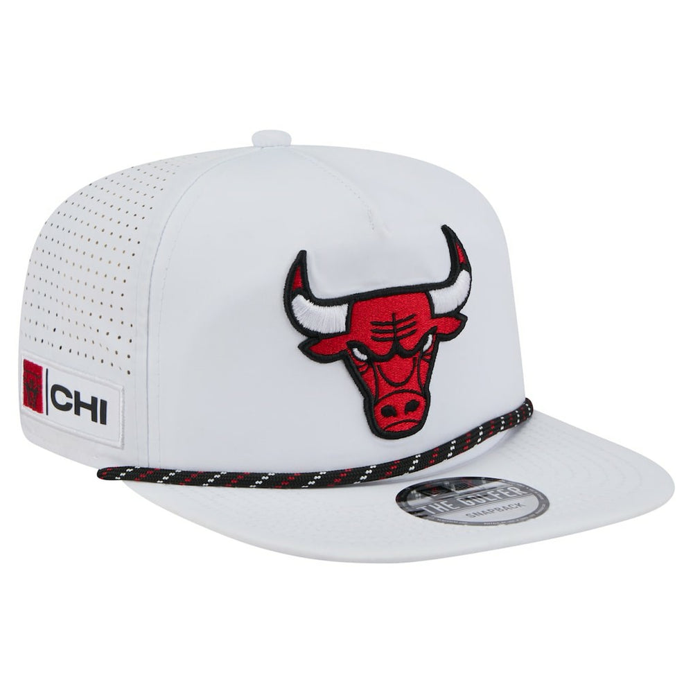 Chicago Bulls Performance Rope Golfer Adjustable Hat White - NBA