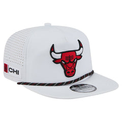Chicago Bulls Performance Rope Golfer Adjustable Hat White - NBA