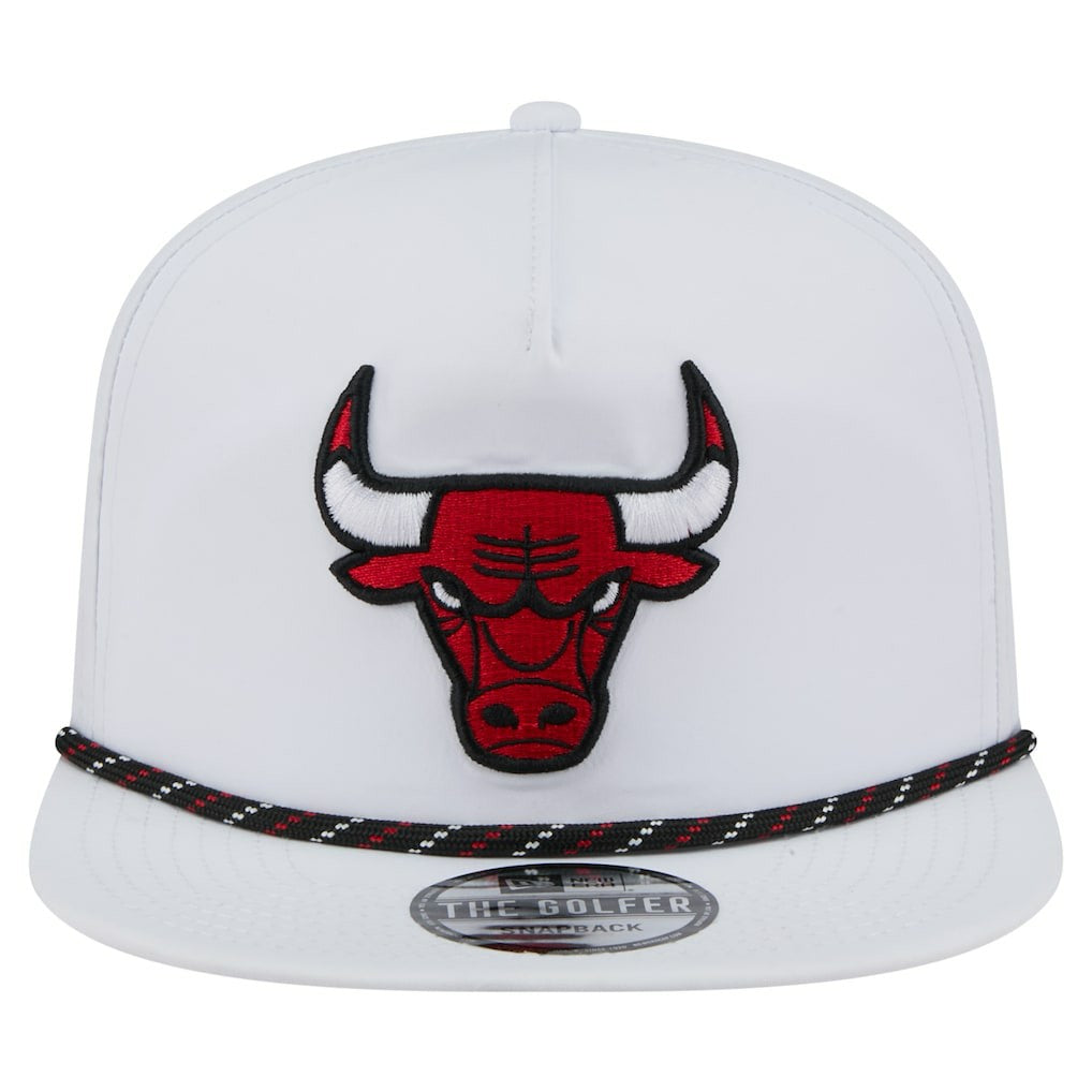 Chicago Bulls Performance Rope Golfer Adjustable Hat White - NBA