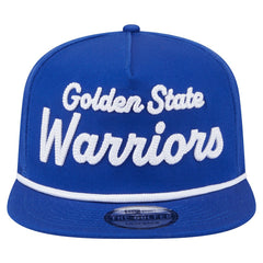 Golden State Warriors Team Text Golfer Snapback Hat Royal - NBA