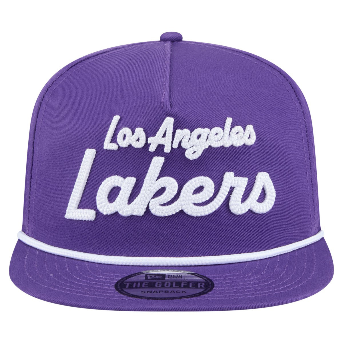 Los Angeles Lakers Team Text Golfer Snapback Hat Purple - NBA