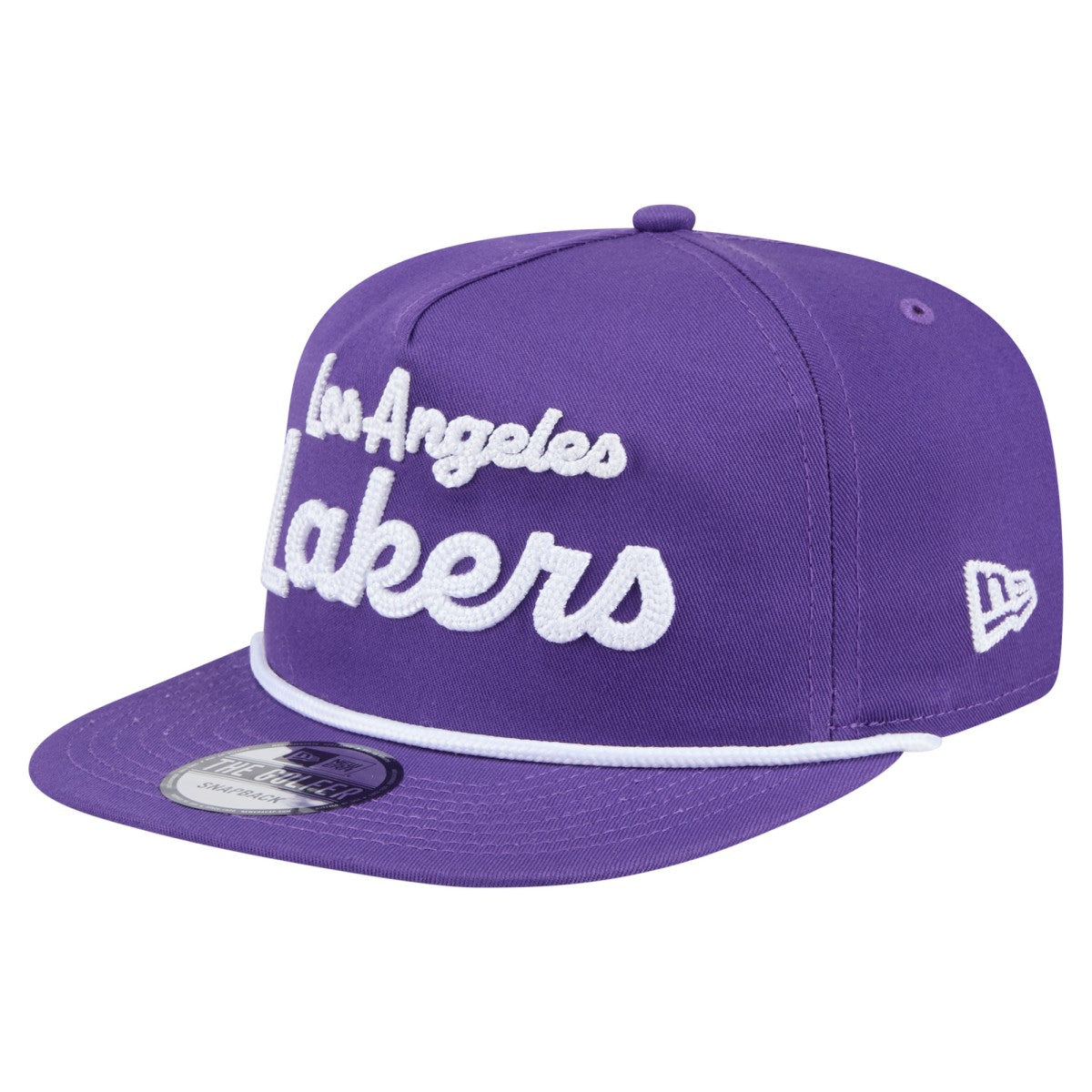 Los Angeles Lakers Team Text Golfer Snapback Hat Purple - NBA