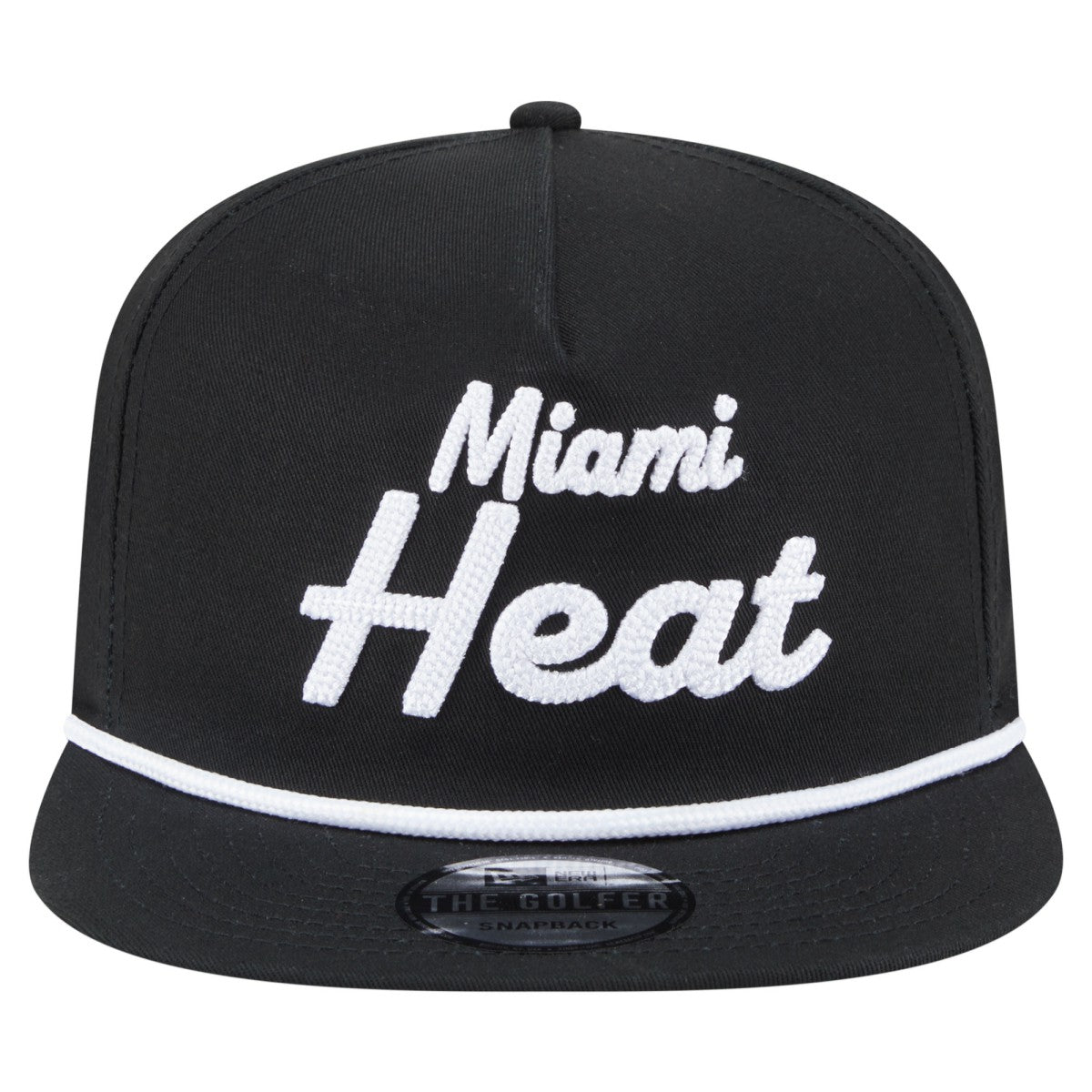 Miami Heat Team Text Golfer Snapback Hat Black - NBA