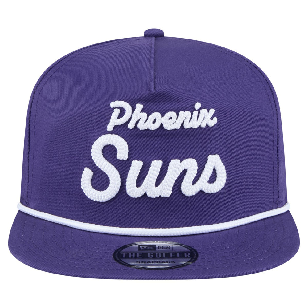 Phoenix Suns Team Text Golfer Snapback Hat Purple - NBA