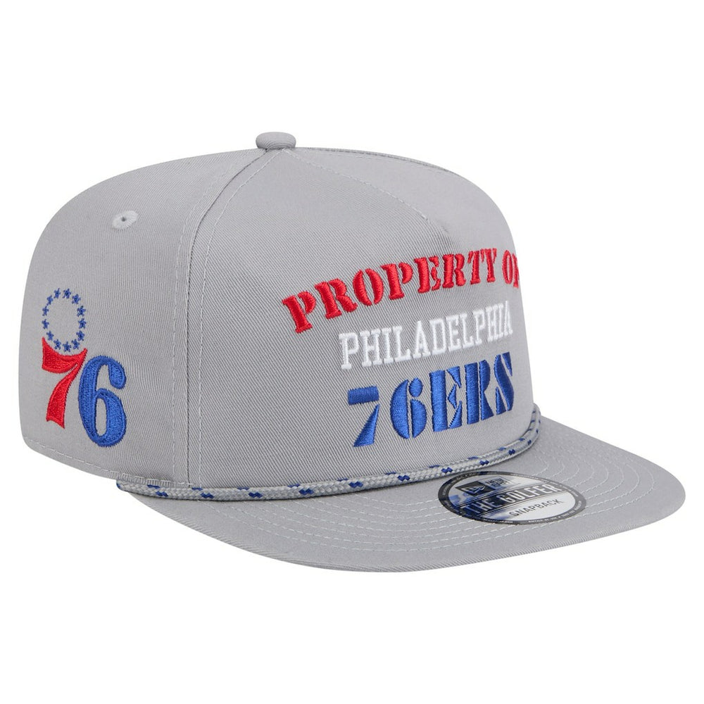Philadelphia 76ers Throwback Property Of Golfer Snapback Hat Gray - NBA