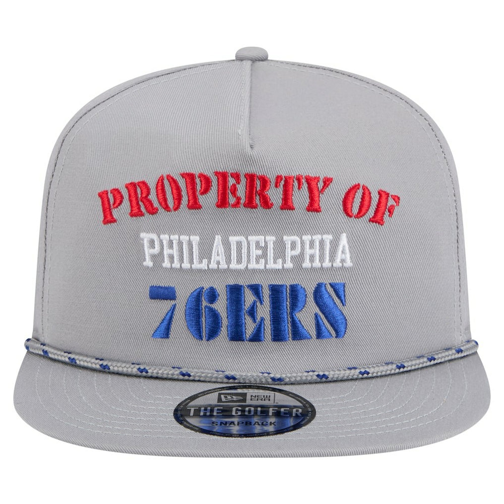 Philadelphia 76ers Throwback Property Of Golfer Snapback Hat Gray - NBA