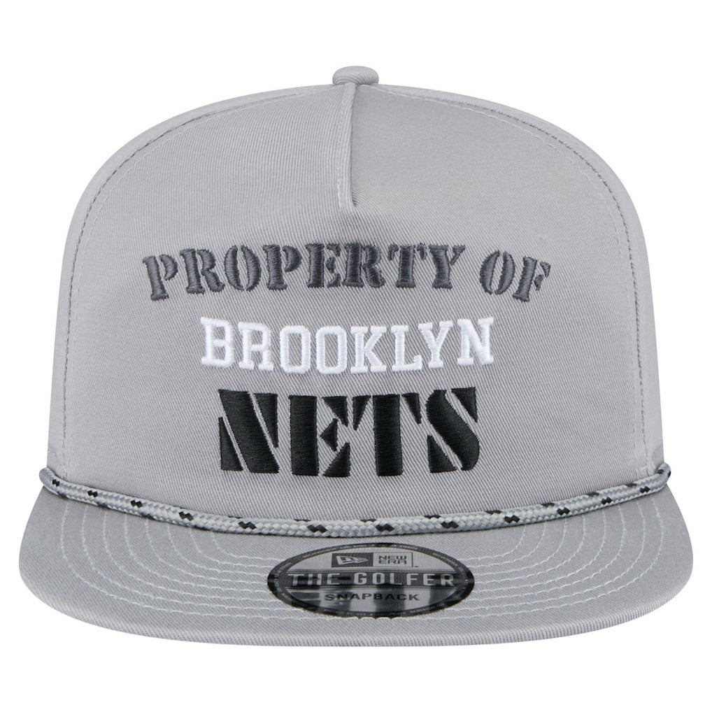 Brooklyn Nets Throwback Property Of Golfer Snapback Hat Gray - NBA