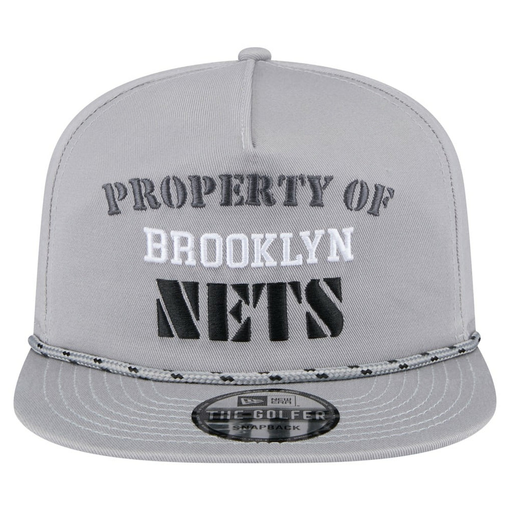 Brooklyn Nets Throwback Property Of Golfer Snapback Hat Gray - NBA